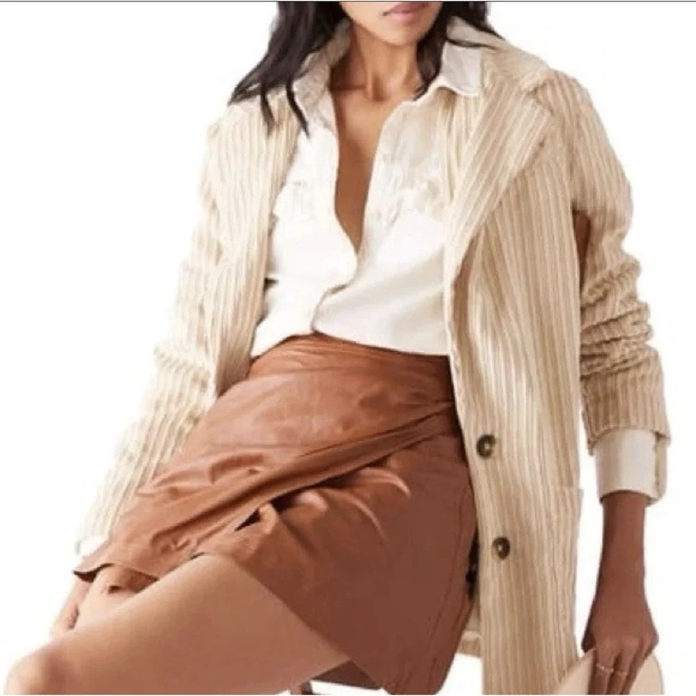 Free People Everly‎ Corduroy Oversized Long Blazer Jacket XS